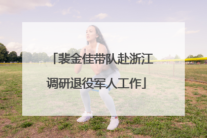 裴金佳带队赴浙江调研退役军人工作
