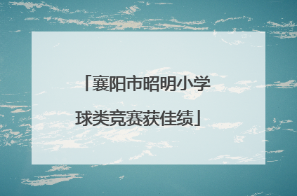襄阳市昭明小学球类竞赛获佳绩