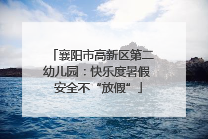 襄阳市高新区第二幼儿园：快乐度暑假 安全不“放假”