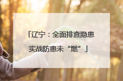辽宁：全面排查隐患 实战防患未“燃”