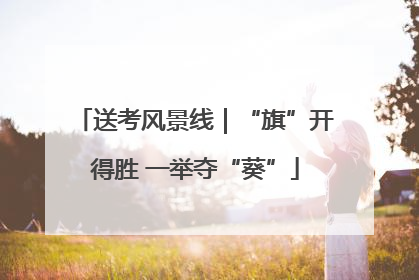 送考风景线｜“旗”开得胜 一举夺“葵”