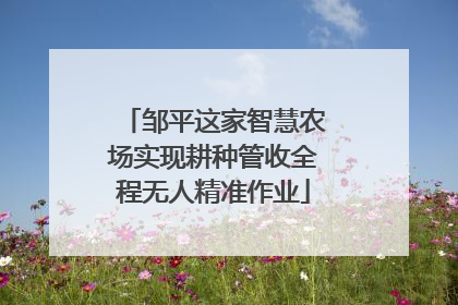 邹平这家智慧农场实现耕种管收全程无人精准作业