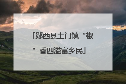 郧西县土门镇“椒”香四溢富乡民