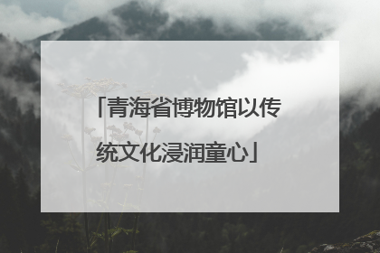 青海省博物馆以传统文化浸润童心