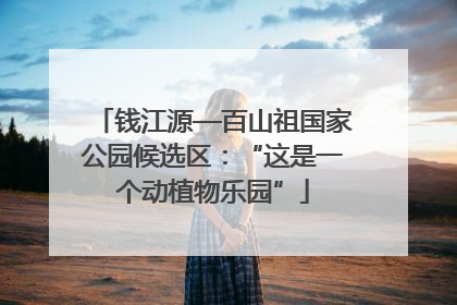 钱江源—百山祖国家公园候选区：“这是一个动植物乐园”