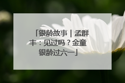 银龄故事｜孟群丰：见过吗？金童银龄过六一