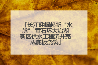 长江畔崛起新“水脉” 黄石环大冶湖新区供水工程沉井完成底板浇筑