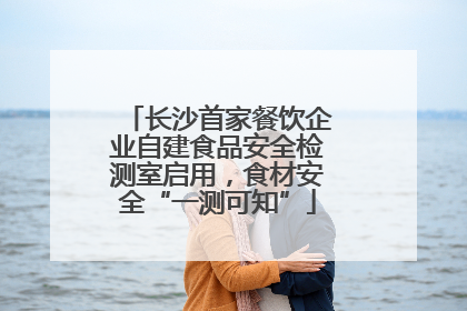 长沙首家餐饮企业自建食品安全检测室启用，食材安全“一测可知”