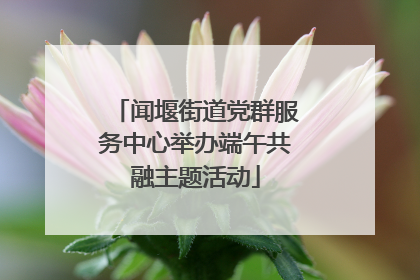 闻堰街道党群服务中心举办端午共融主题活动