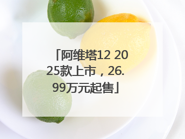 阿维塔12 2025款上市，26.99万元起售
