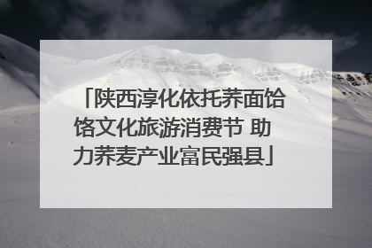 陕西淳化依托荞面饸饹文化旅游消费节 助力荞麦产业富民强县