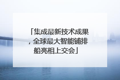 集成最新技术成果，全球最大智能铺排船亮相上交会