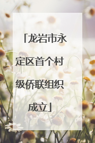 龙岩市永定区首个村级侨联组织成立