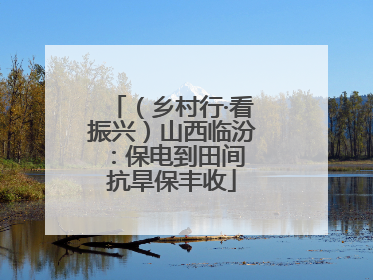 （乡村行·看振兴）山西临汾：保电到田间 抗旱保丰收