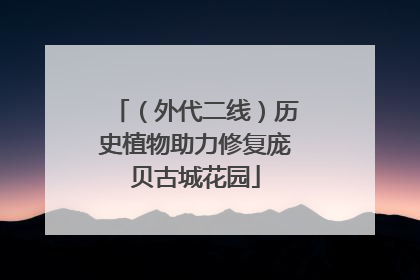 （外代二线）历史植物助力修复庞贝古城花园