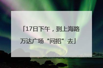 17日下午，到上海路万达广场“问招”去