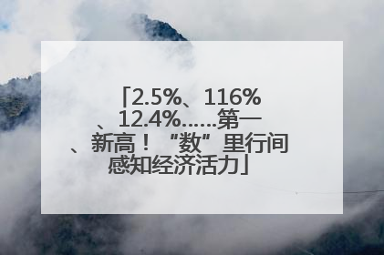 2.5%、116%、12.4%……第一、新高！“数”里行间感知经济活力