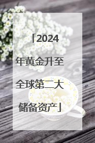 2024年黄金升至全球第二大储备资产