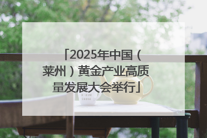 2025年中国（莱州）黄金产业高质量发展大会举行