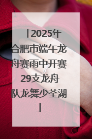 2025年合肥市端午龙舟赛雨中开赛 29支龙舟队龙舞少荃湖