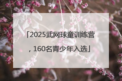 2025武网球童训练营，160名青少年入选
