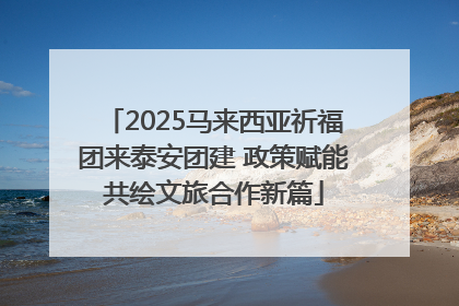 2025马来西亚祈福团来泰安团建 政策赋能共绘文旅合作新篇