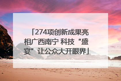 274项创新成果亮相广西南宁 科技“盛宴”让公众大开眼界