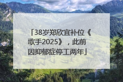 38岁郑欣宜补位《歌手2025》，此前因抑郁症停工两年