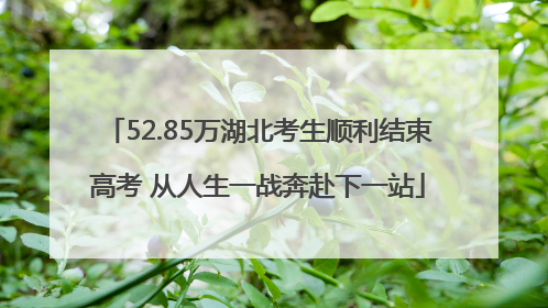 52.85万湖北考生顺利结束高考 从人生一战奔赴下一站
