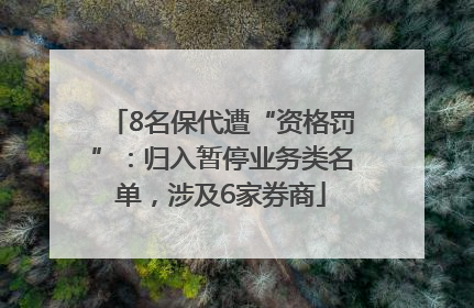 8名保代遭“资格罚”：归入暂停业务类名单，涉及6家券商